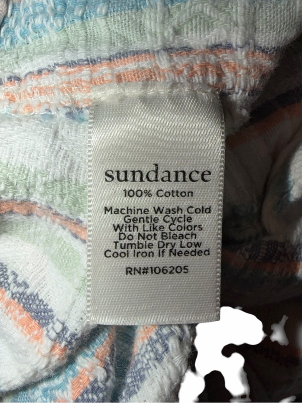 Sundance Gigi Textured Cotton Boho Pants Coastal Resort Stripe Women M - Picture 8 of 8